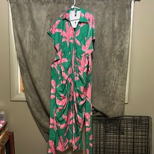 Item 137 style we green and pink dress